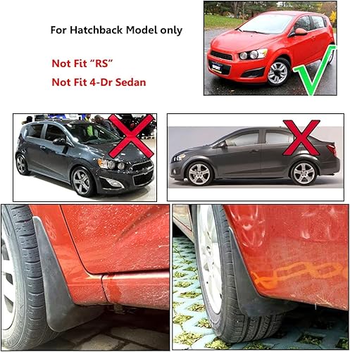 Miniatura 2 de Para C = hevrolet Aveo Sonic TM Barina Hatchback 2012-2016, guardabarros de barro para coche