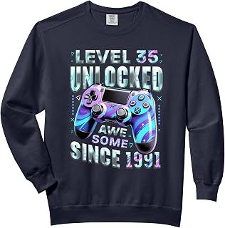Level 35 Unlocked awesome since 1991 Comfort Colors Adult Sweatshirt
