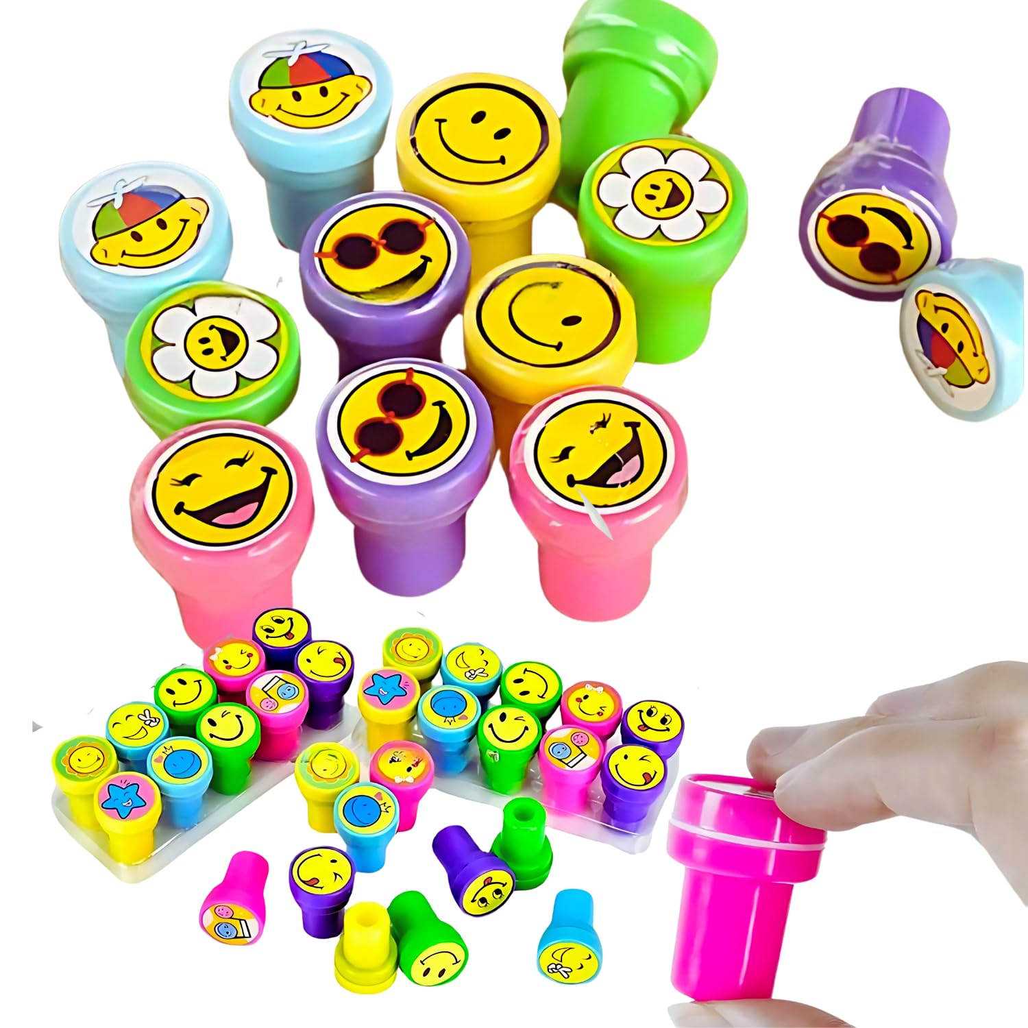 IncyWincy Smiley Stamps for Kids (Pack of 40), Birthday Return Gift, Creative Craft, Educational Set, Inspirational, Self-Inking, Emoji Stamp for Kids, Unisex Crafting Fun (B0CGD9J3FZ) Amazon Price History, Amazon Price Tracker