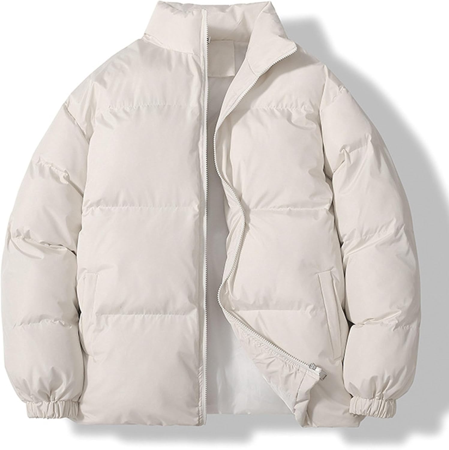 Maiyifu-GJ Men's Lightweight Puffer Jacket Winter Warm Padded Coat Windproof Thicken Quilted Down Coat Outerwear