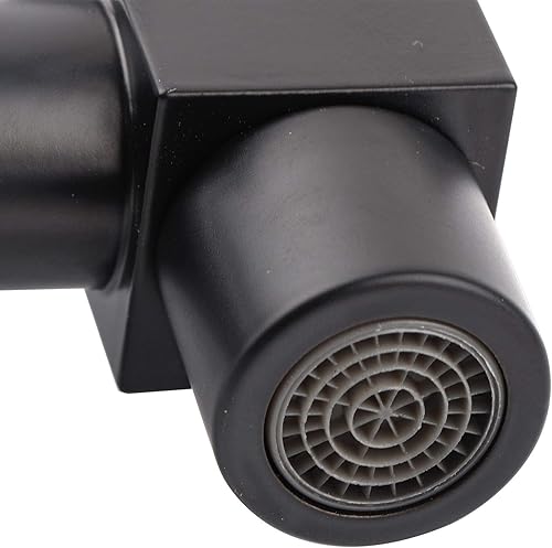 Miniatura 5 de Grifo cuadrado de latón para fregadero, negro, grifo de agua fría, estilo cascada, opciones de rosca G1/2 y G3/4