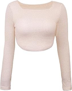 Silunma2021 Women Pullover Slim Stretchy Long Sleeves Solid Color Sexy Shorts Soft T-Shirts Skinny Casual Pullover Top