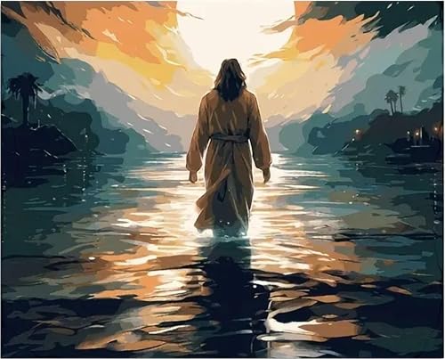 DIY Paint by Numbers for Adults - Jesus Steps