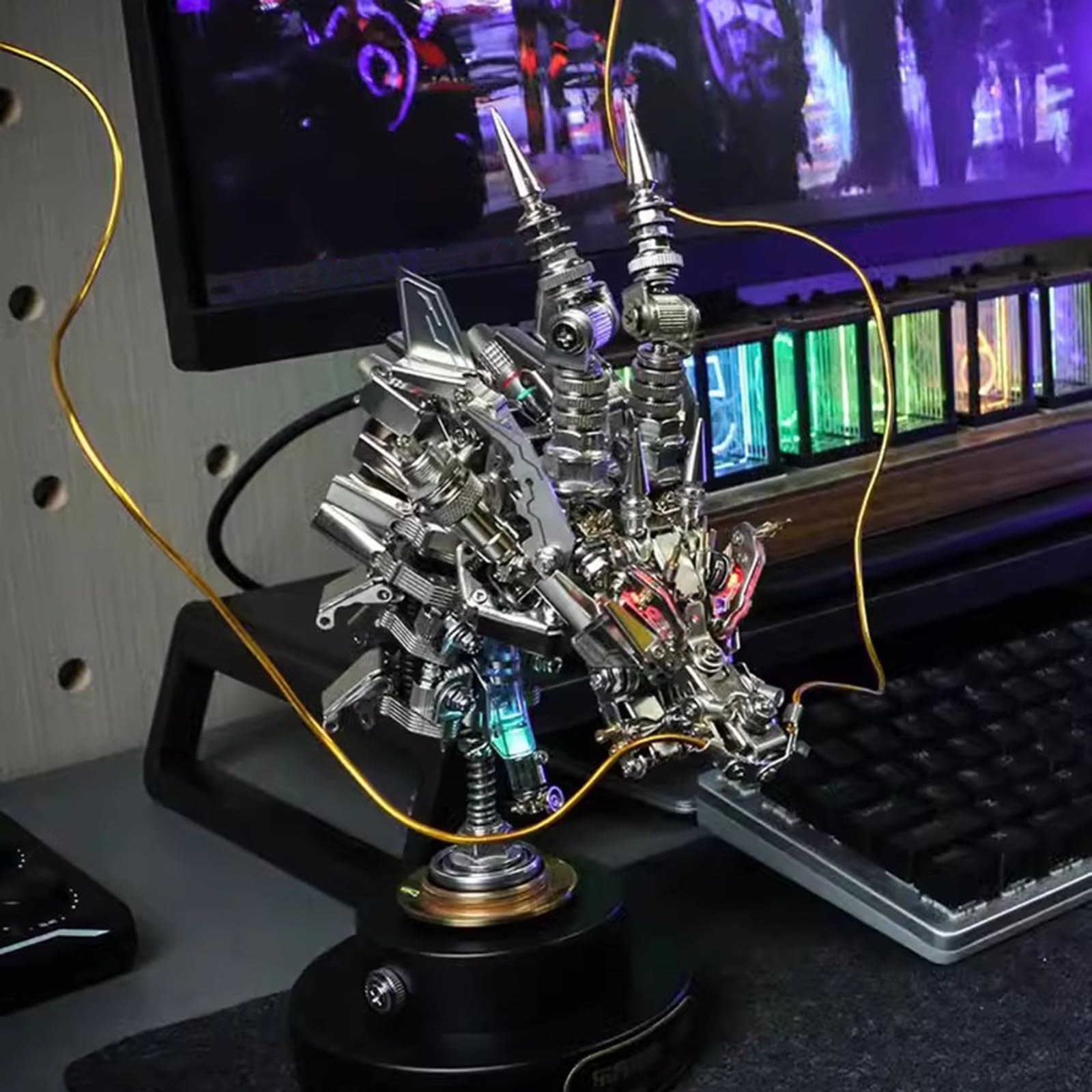 Puzzle metalowe 3D, mechaniczne zestawy modeli metalowych z głową smoka, narzędziami, kreatywny zestaw do samodzielnego montażu, dla mężczyzn, kobiet, ozdoby dekoracji domu, 791 sztuk