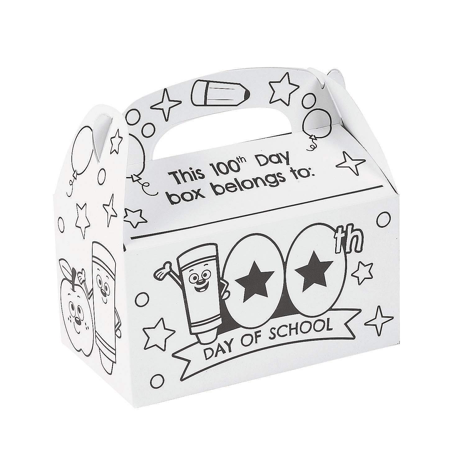 Fun Express 100Th Day Cyo Boxes - 12 Pieces - Educational and Learning Activities for Kids