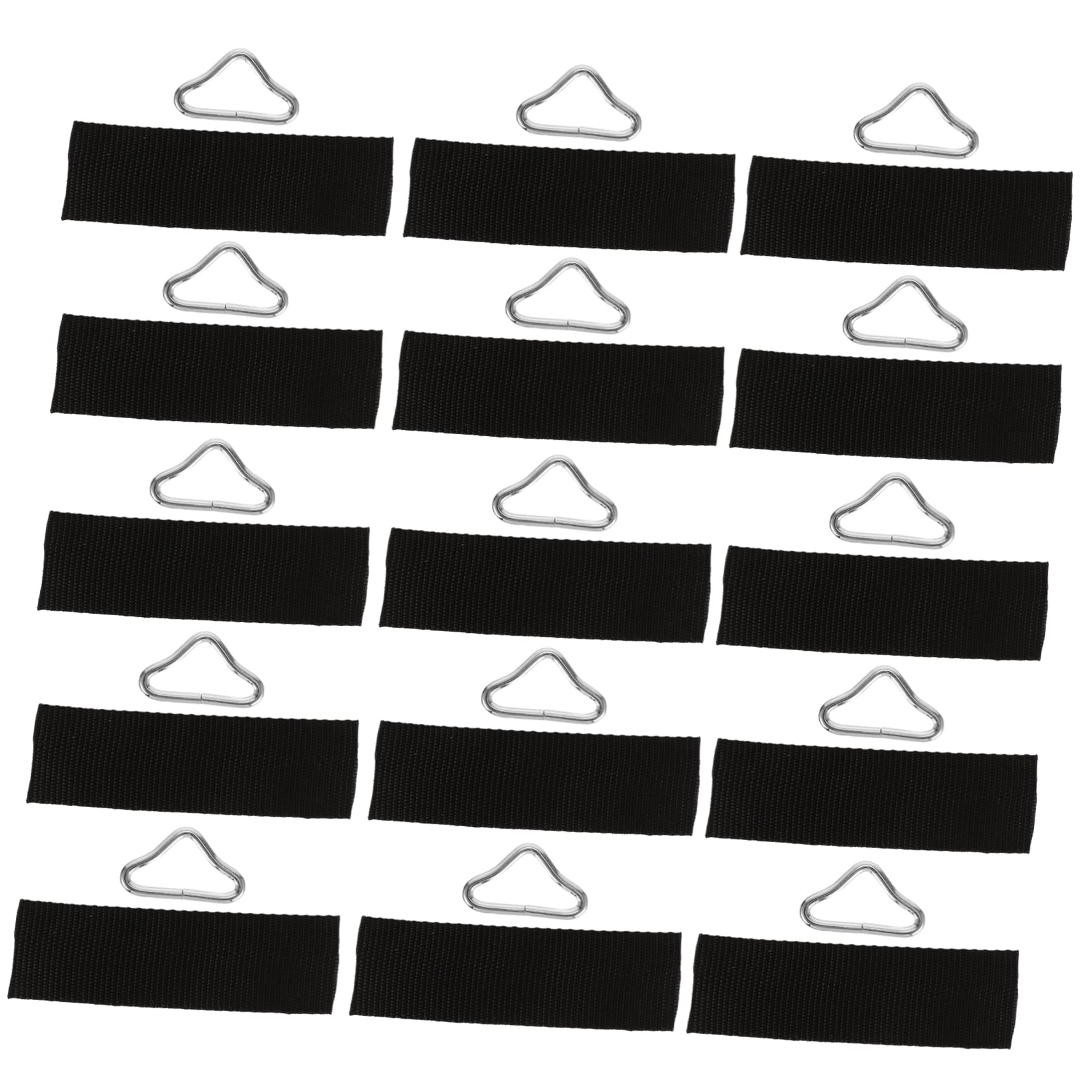 Holibanna 30Pcs Trampoline Triangle Rings Replacement Parts Heavy Duty Galvanized Clips for Jumping Bed Mesh Cloth High Strength Buckles for Outdoor Activities Durable Weather Resistant