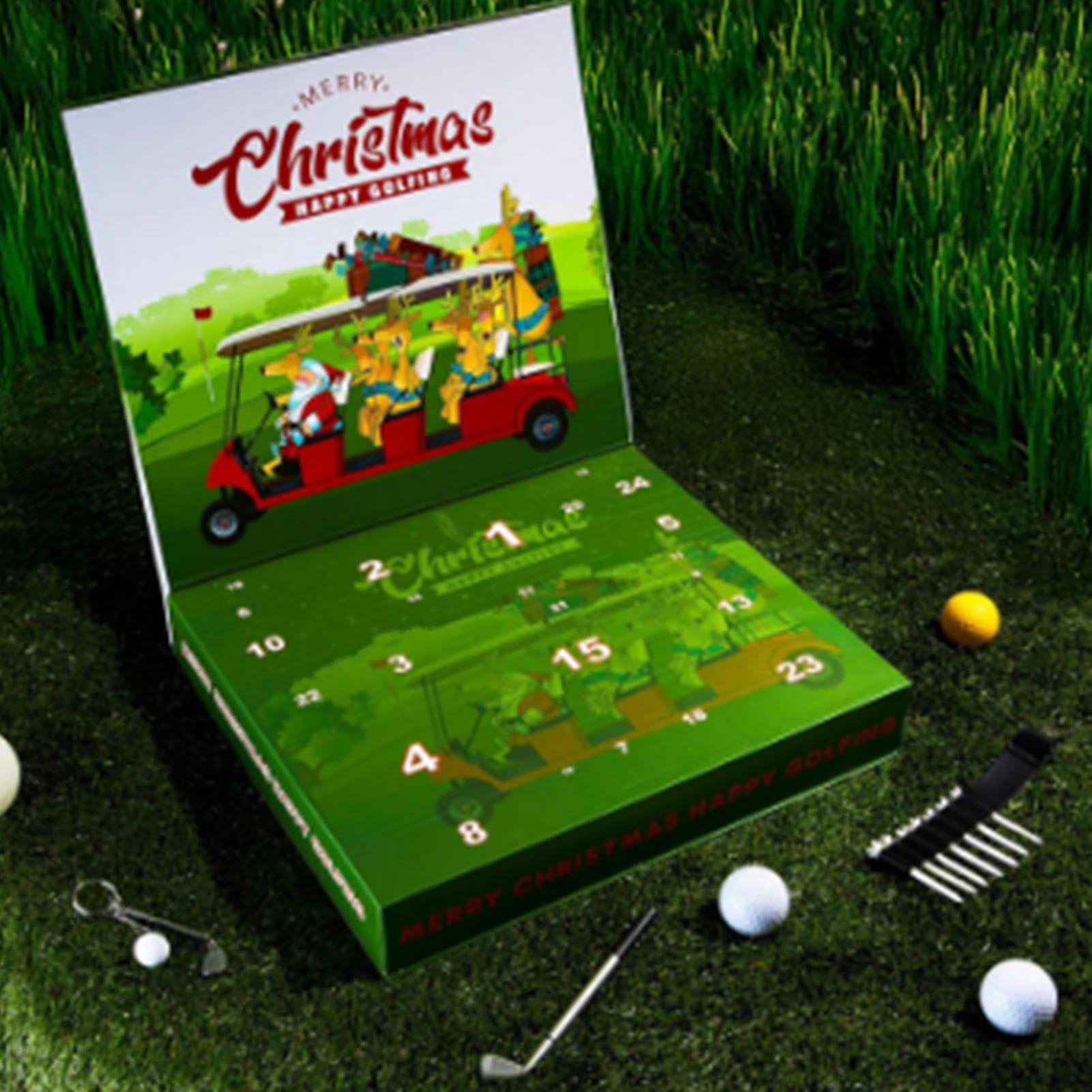 Calendario Avvento Golf 2025 Decorazioni Avvento 24 Giorni | Set Da Golf Calendario Natalizio Decorazioni Per Scrivania Ingresso Ufficio Negozi Soggiorno Camera Da Compleanno Fidanzato