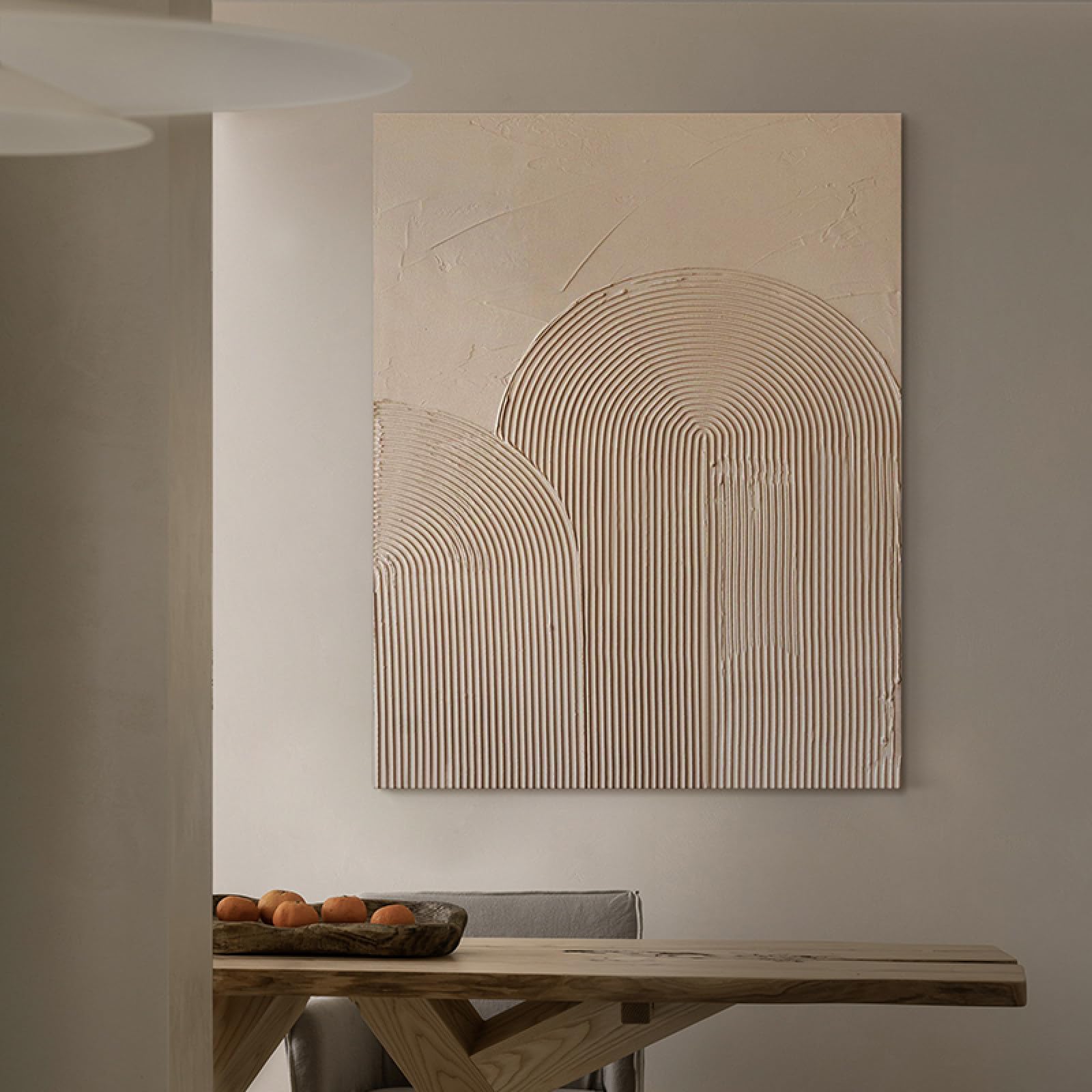 Art mural peinture à l'huile toile abstraite relief déco maison
