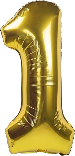 Globos gigantes de 32 pulgadas para inflar con helio, para fiestas de cumpleaños (color dorado número 1)