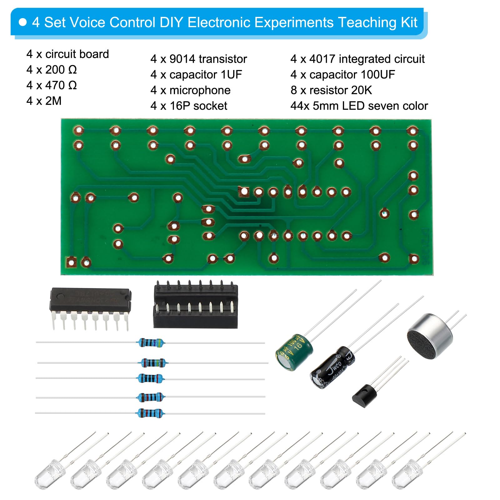 Pcb Developing Kit Prototype PCB Board PATIKIL 4-in-1 Soldering Practice Kit – DIY PCB ...