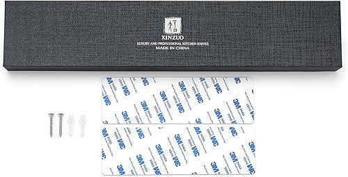 Miniatura 8 de XINZUO Tiras magnéticas para cuchillos de madera de nogal de 16 pulgadas, imanes redondos de doble fila, soporte magnético para cuchillos para