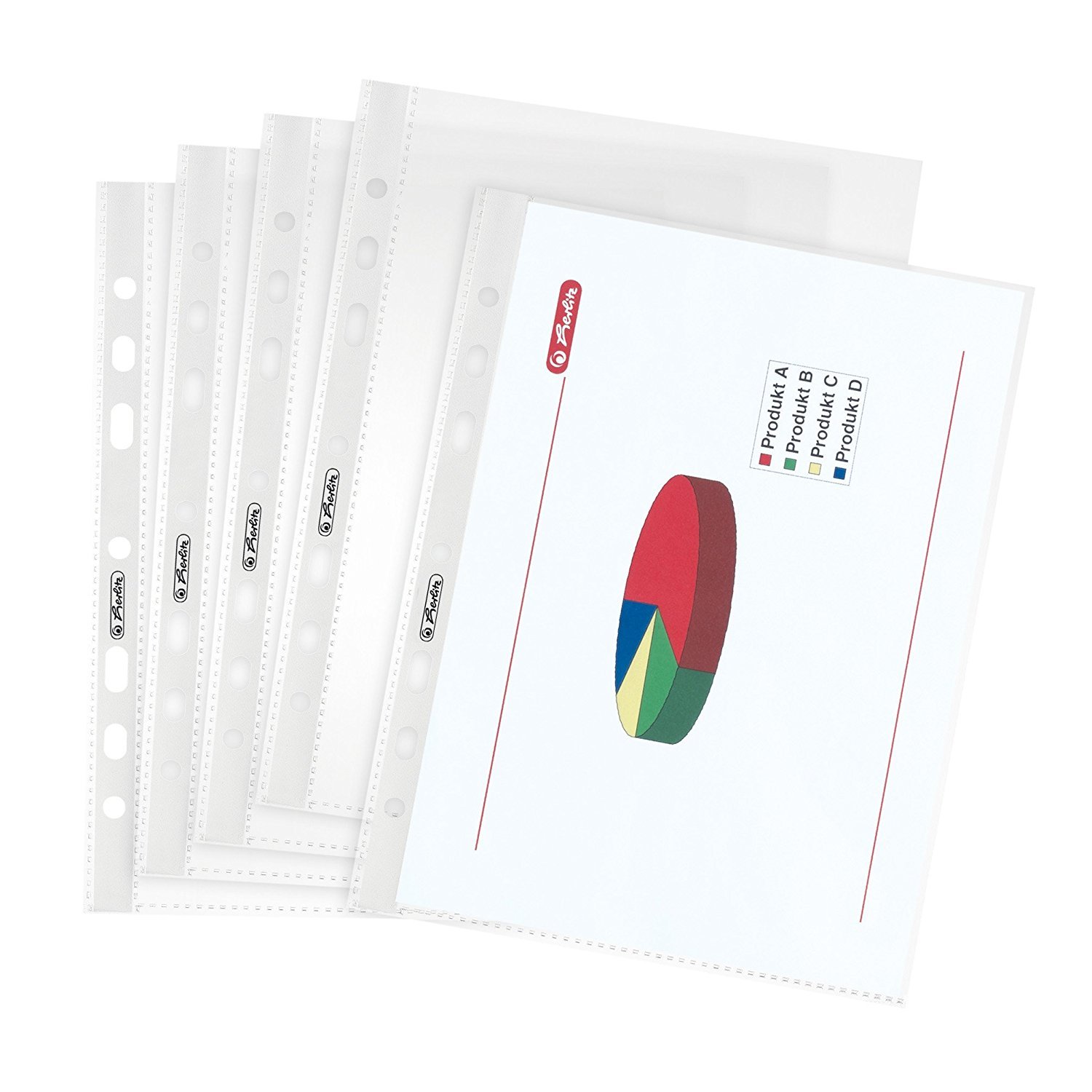Herlitz 5825252 Prospekthülle A5 Standard glasklar, PP, 0,05 mm, transparent, dokumentenecht (500 Stück)