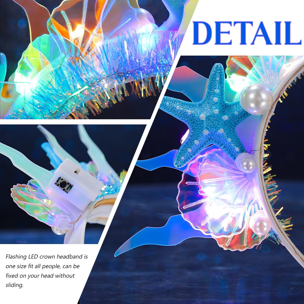 Cerchietto Stella Cerchietto Per Capelli LED Con Stelle Luminose - Per