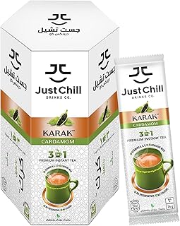 Drinks Co. Tea Premix - Rich and Authentic Karak Chai Cardamom, Refreshing Tea, 26g x 10 Sachet