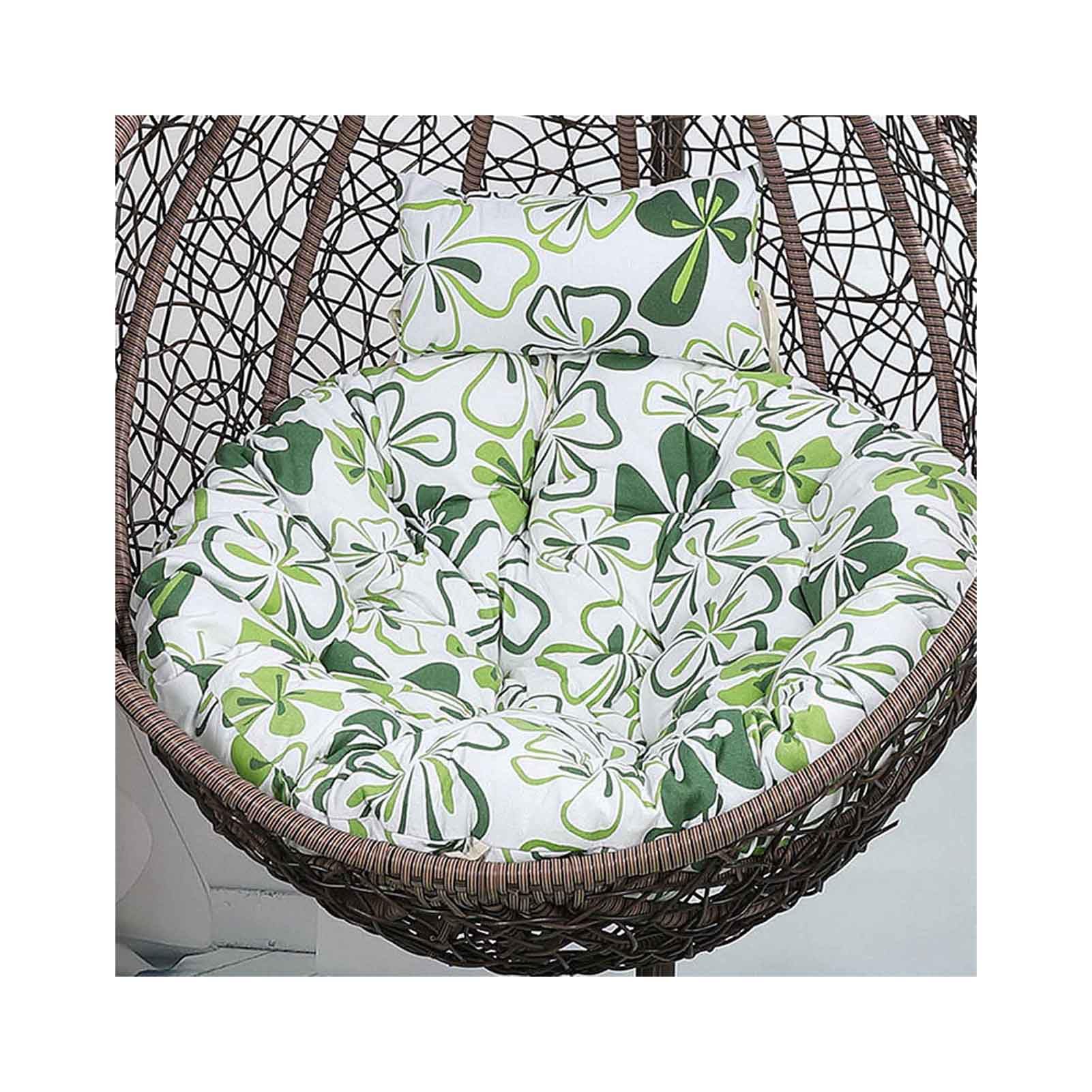 Egg Chair Cushion Replacement Hanging Basket Swing Chair Cushions With Headrest, Outdoor Indoor Thick Large Seat Cushion With Pillow Nest Back (Chair Not Included) (45" (pad jacket only),F)