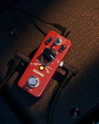 Vista 7 de Donner - Pedal octavador de guitarra, pedal octavador digital Harmonic Square, cambio de tono, 7 tipos de tono, 3 modos de tono: sostenido, Octava