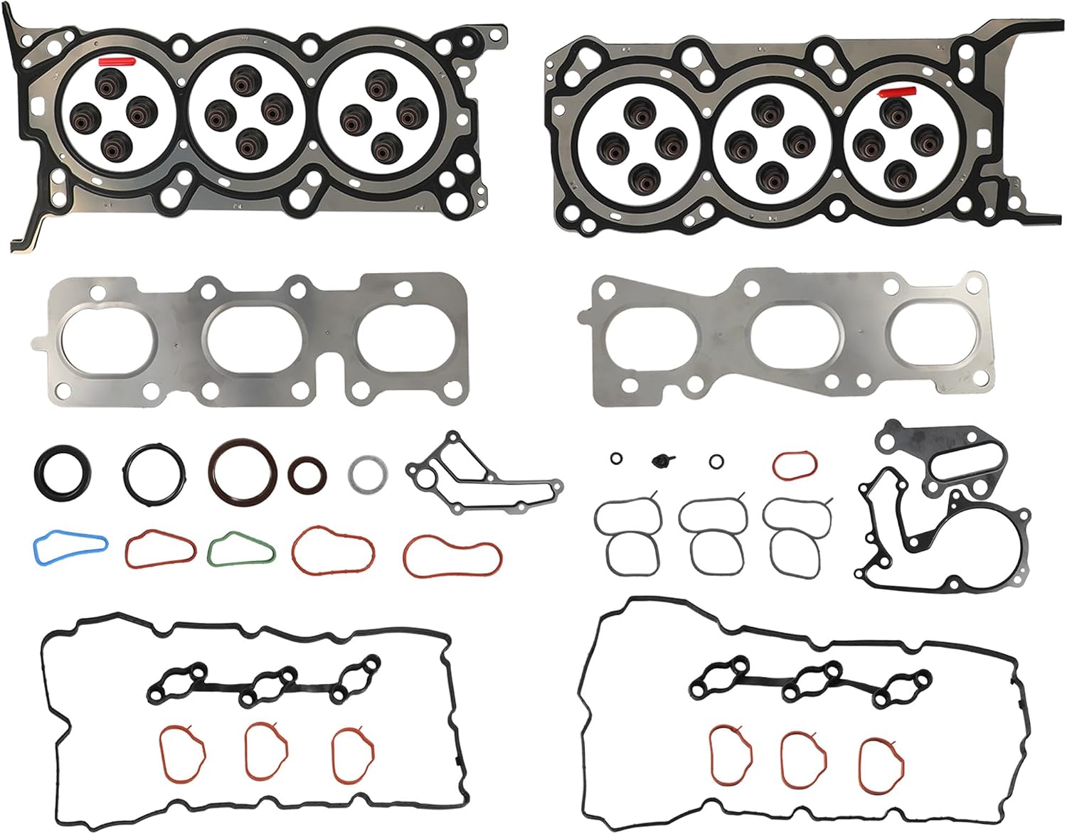 Engine Head Gasket Set Cylinder Head Gasket Kit Fit for Hyundai Azera Santa Fe Kia Sedona Sorento Cadenza 3.3L 3.5L V6 2010-2019 223113CGA0 23113CGB0 223113CGA5
