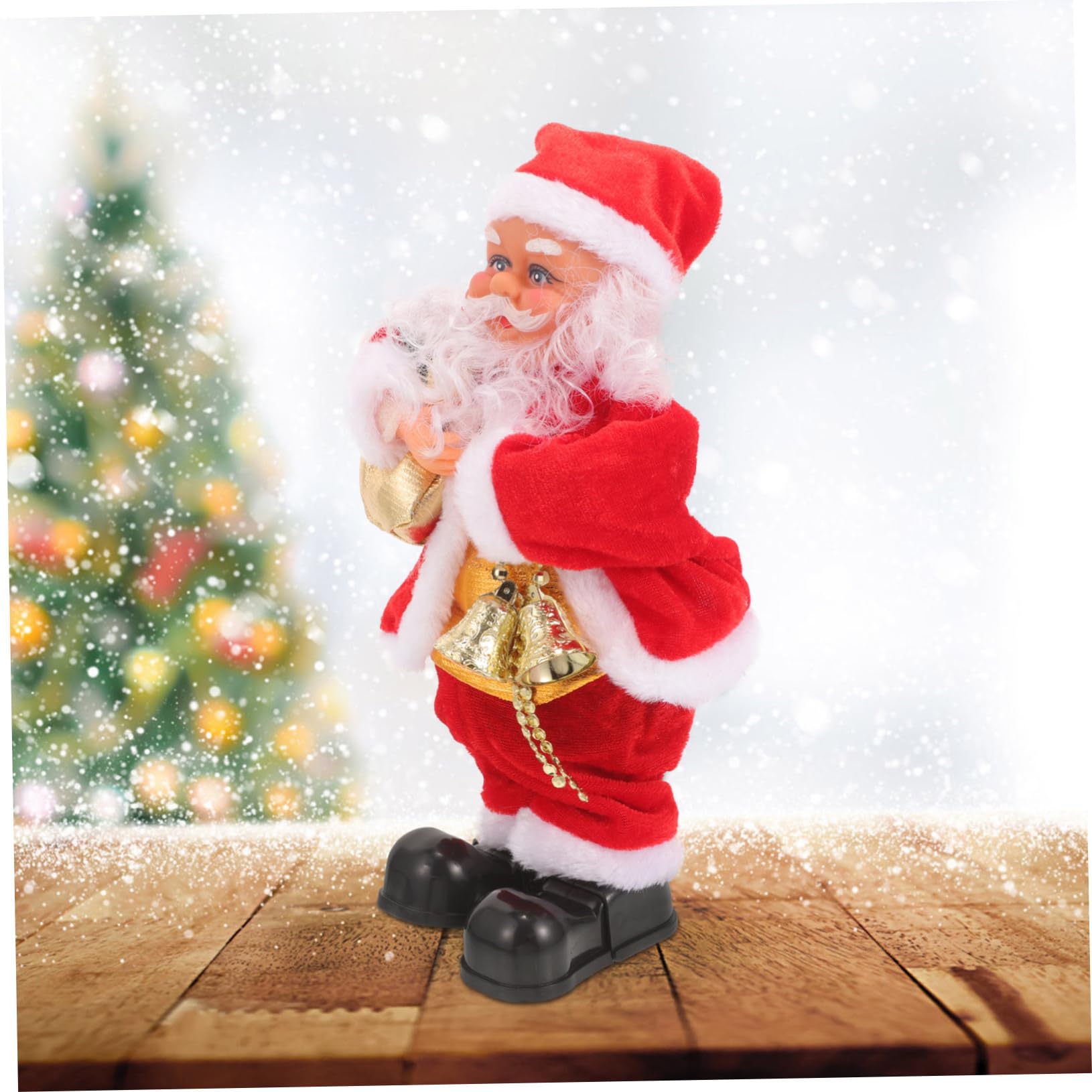 BESPORTBLE Papá Noel Musical para Navidad Juguete Delicado Accesorio Navideño Hogar Decoración de Escritorio sin Batería