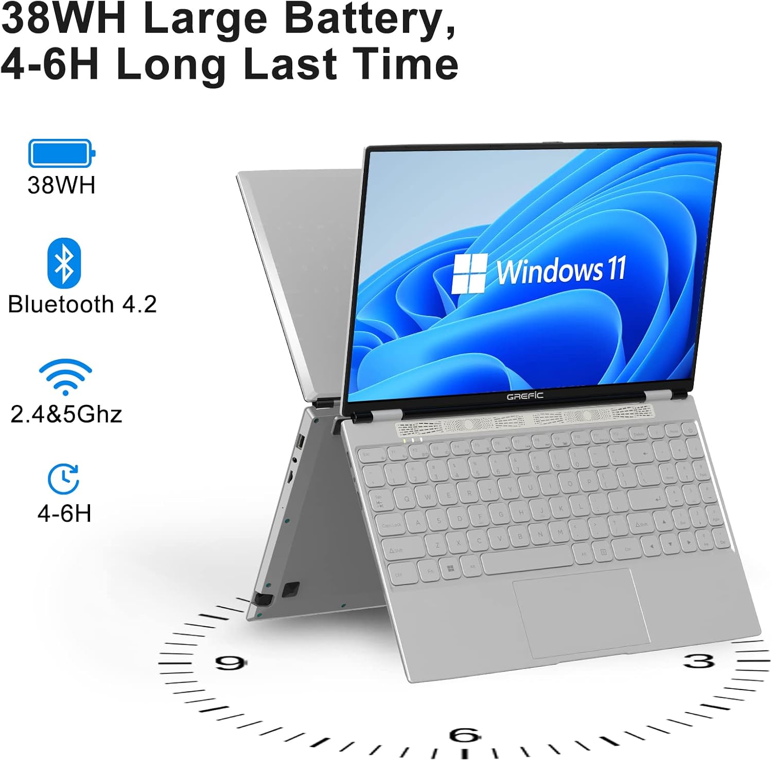 15.6 Pollici Computer Pc Portatile, 16GB RAM 512GB SSD(Scalabile 2TB), Windows 11 Intel Celeron N5105 CPU(2,0-2,9 GHz) Laptop, 1920x1080 FHD Schermo Notebook, Tastiera illuminata, 200W Pixel Webcam 15.6 Pollici Computer Pc Portatile, 16GB RAM 512GB SSD(Scalabile 2TB), Windows 11 Intel Celeron N5105 CPU(2,0-2,9 GHz) Laptop, 1920x1080 FHD Schermo Notebook, Tastiera illuminata, 200W Pixel Webcam