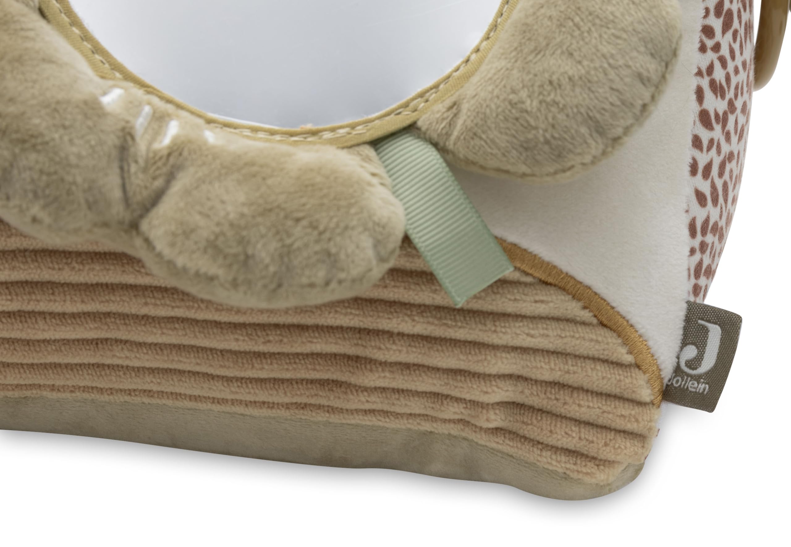 Jollein Coussin d’Activités - Tiny Park - Coussin de Jeu Tummy Time - avec Animaux, Miroir et Papier Froissé - Jouet Bébé - Jouet Sensoriel