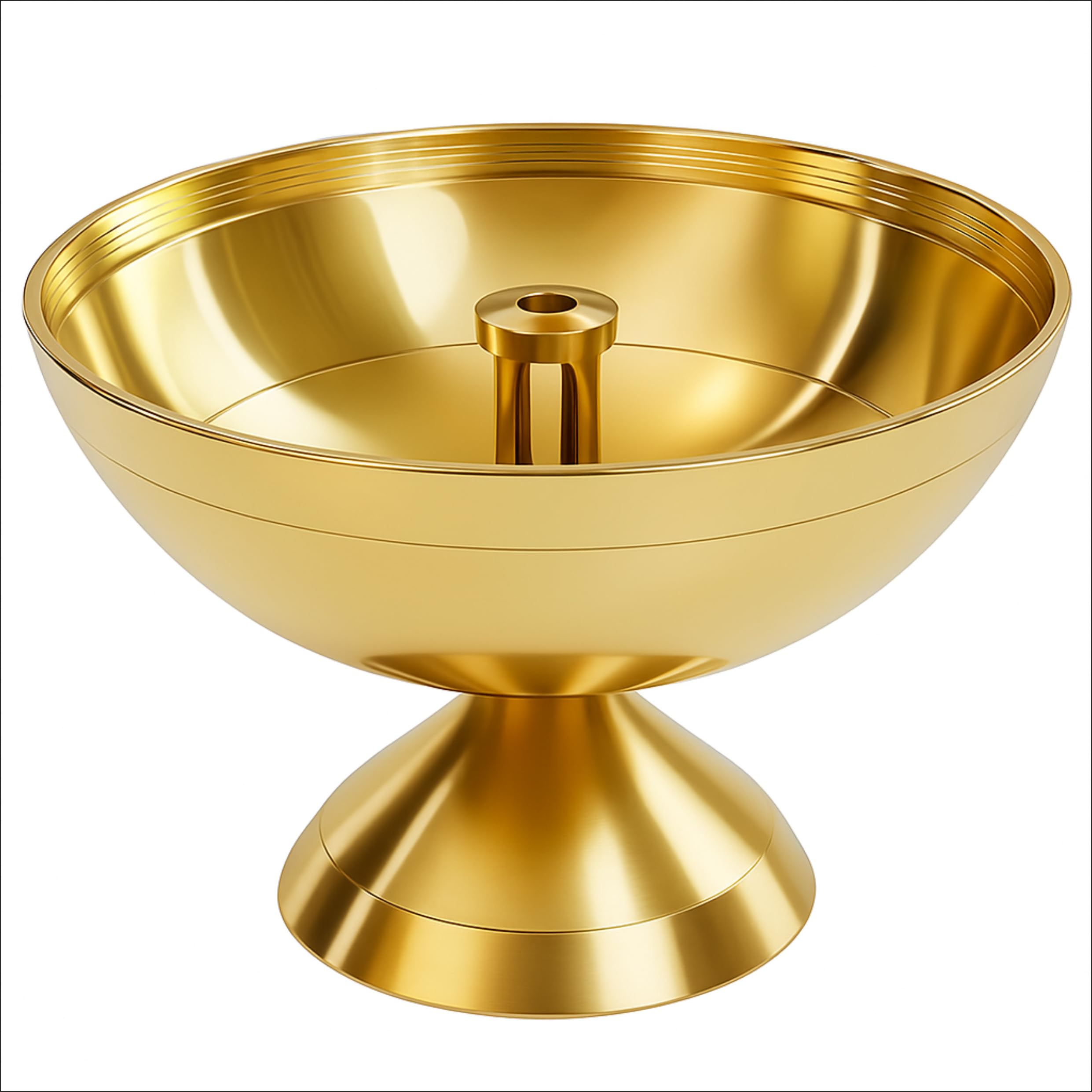 Home Genie Brass Jyot | 9x6.5cm | Traditional Ghee/Oil Lamp