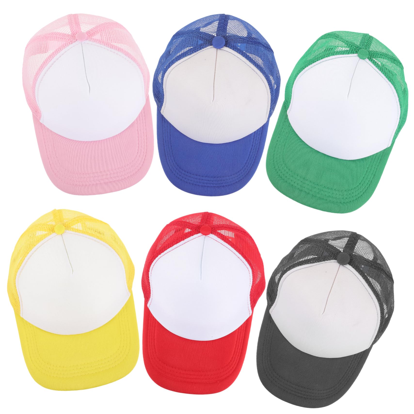 Holibanna 6pezzi Baseball Vuoti per Sublimazione Regolabili Traspirante per attività all per Personalizzazione