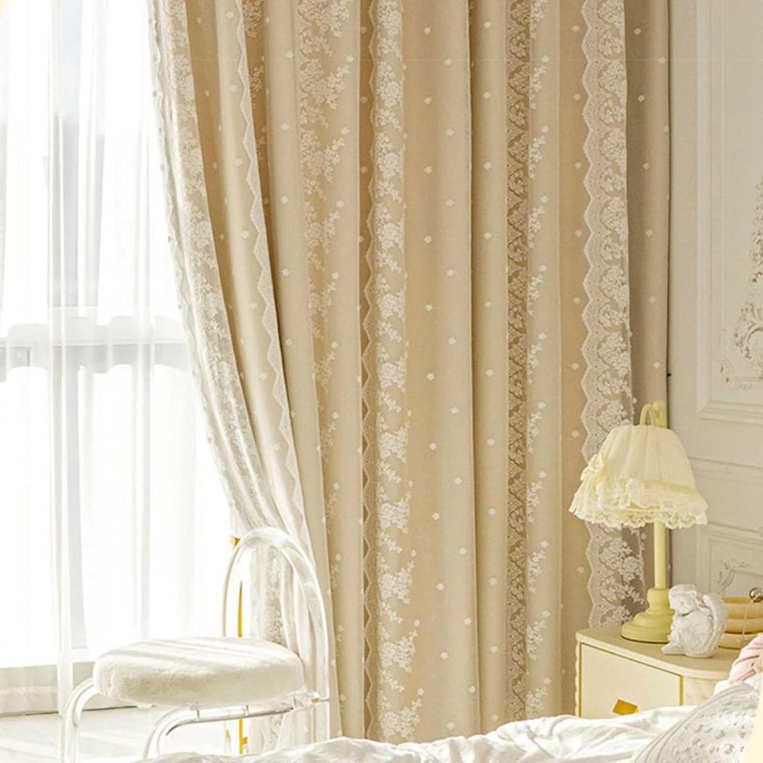 アンティーク ノッティンガムレース最高峰 マドラスコットンカーテン 羽ɞフェザー アンティーク ノッティンガムレース最高峰 マドラスコットンカーテン