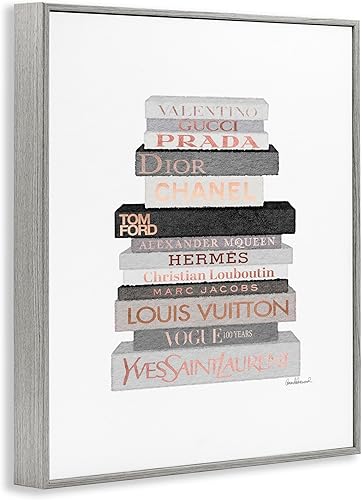 Miniatura 3 de Stupell Industries Arte de pared enmarcado con diseño gris neutro y oro rosa, 16 x 20 pulgadas