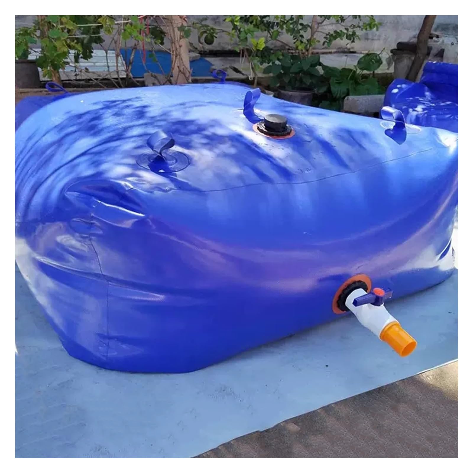 Large Capacity Soft PVC Water Storage Bladder for Emergency and Agriculture - Foldable Water Bag(240L/63Gal/1x0.7x0.35m)