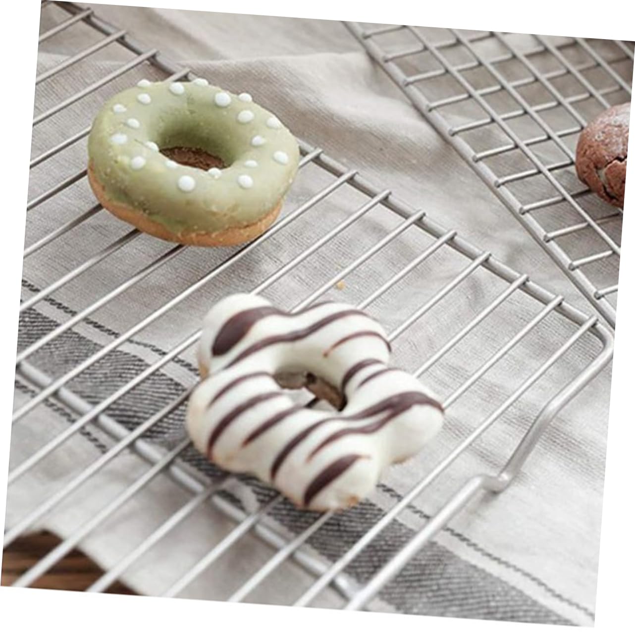 STOBAZA Stainless Steel Cooling Rack Multi Functional Baking Cooking Rack for Drying Roasting Grilling Wire Rack for Bbq Drain Rack Easy to Clean