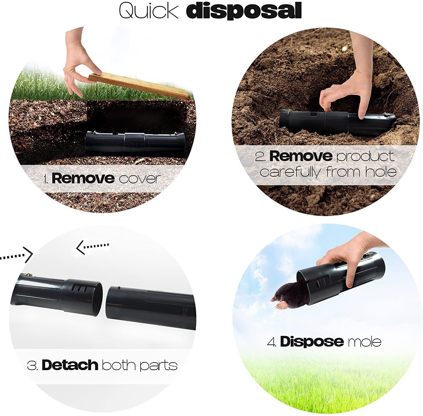 Trampas para Topos y topillos Trampa ecologica para el Control de Topos en su parcela o Jardin (4)