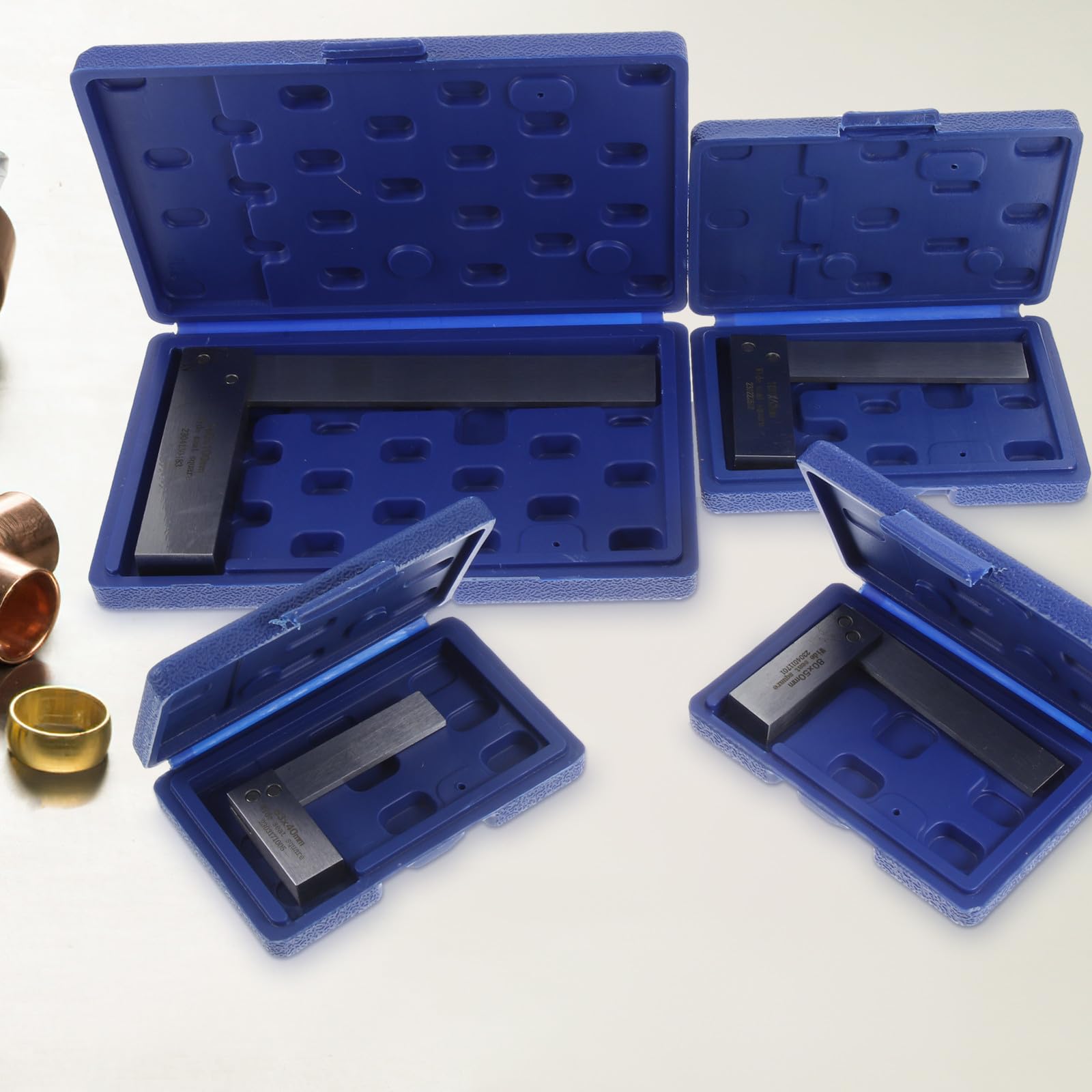 SHINEOFI Set di Squadre per Ingegneri Meccanici in Acciaio Inossidabile Argento, a Forma l 90 Gradi Resistenza Eccezionale e Robustezza per Lavorazione di Precisione