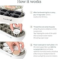 Vista 5 de Kit completo de cultivo de microgreens GARDYN - Jardín de hierbas para interiores - Kit de sistema de cultivo hidropónico para interiores, bandeja