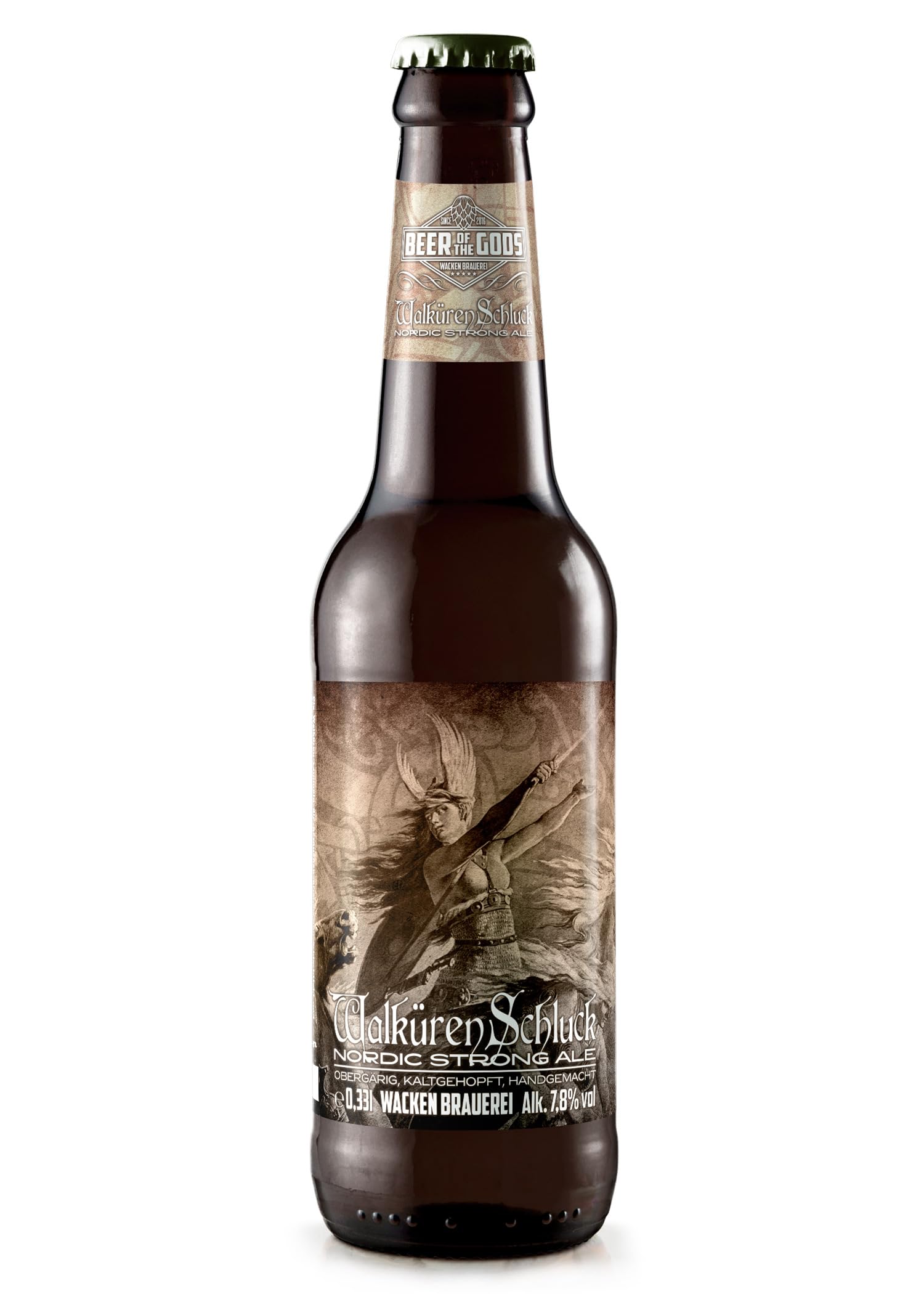 Wacken Brauerei Walkürenschluck - Pack de cervezas caseras - 20 botellas de 0,33 l de cerveza IPA doble fuerte - La cerveza de los dioses - Ganadora del World Beer Award