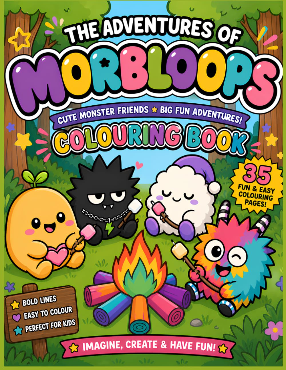The Adventures of Morbloops: Fun and Easy Colouring Pages with Cute Monster Friends