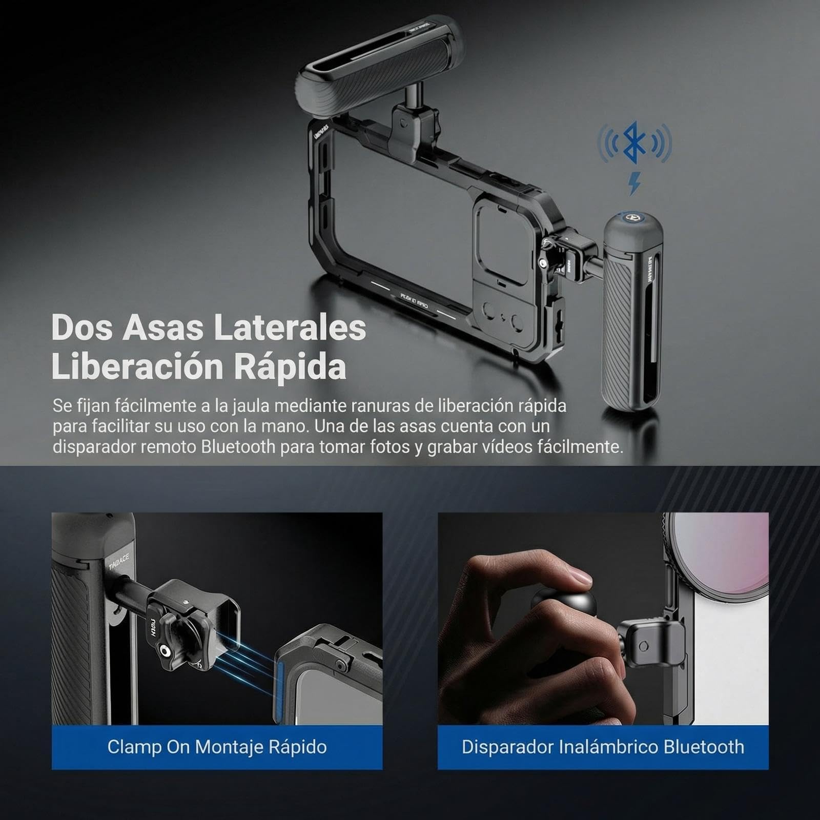 NEEWER Kit de Jaula de teléfono Compatible Solo con iPhone 17 Pro, Accesorios estabilizadores de Video con Anillo de Filtro de 67 mm, Placa Trasera de Lente de 17 mm, Adaptador de Montaje en T, Dos