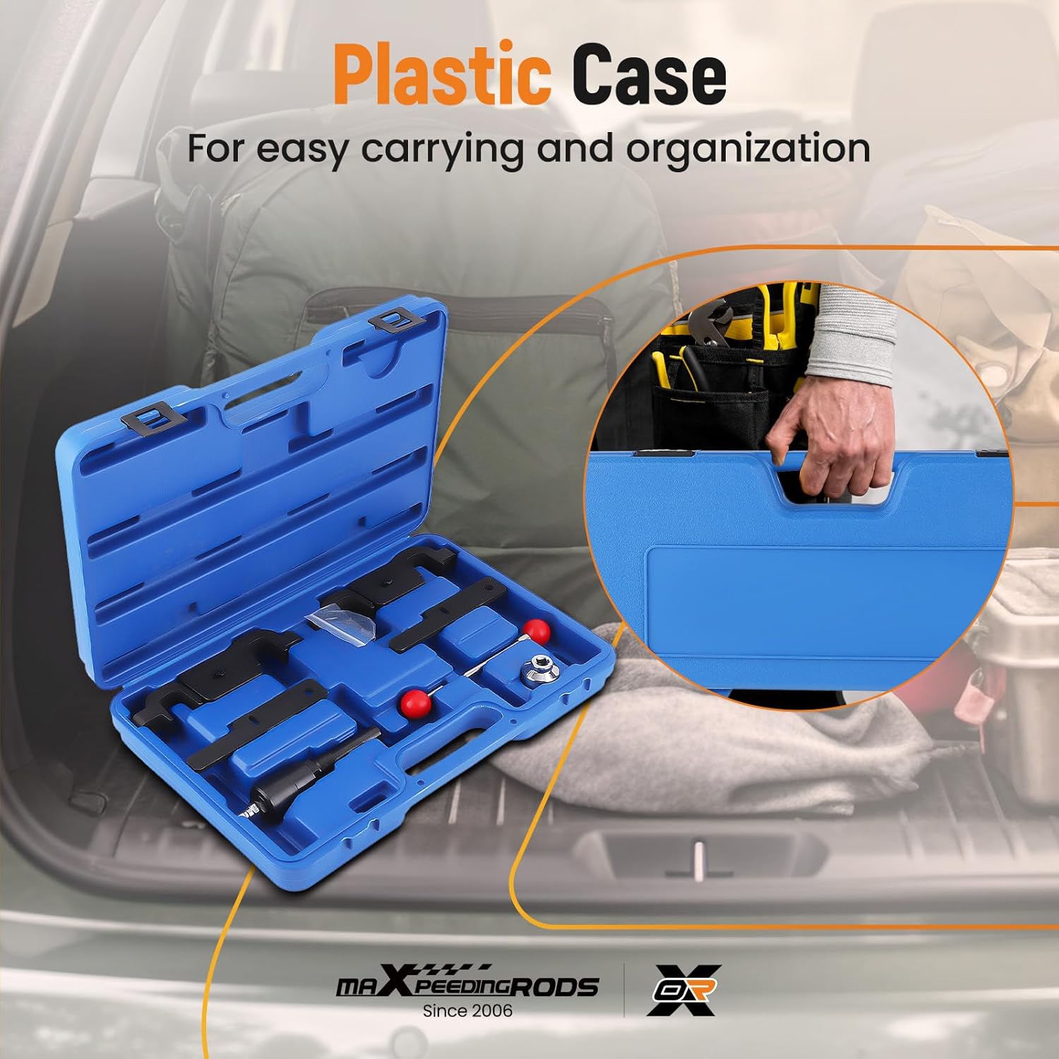 maXpeedingrods Camshaft Alignment Tensioning Locking Timing Tool Kit for Porsche Cayenne Panamera V8 4.5L 4.8L / V6 3.6L Engine, Timing Belt Alignment Tensioner Tool for Audi Q7 9678 9595