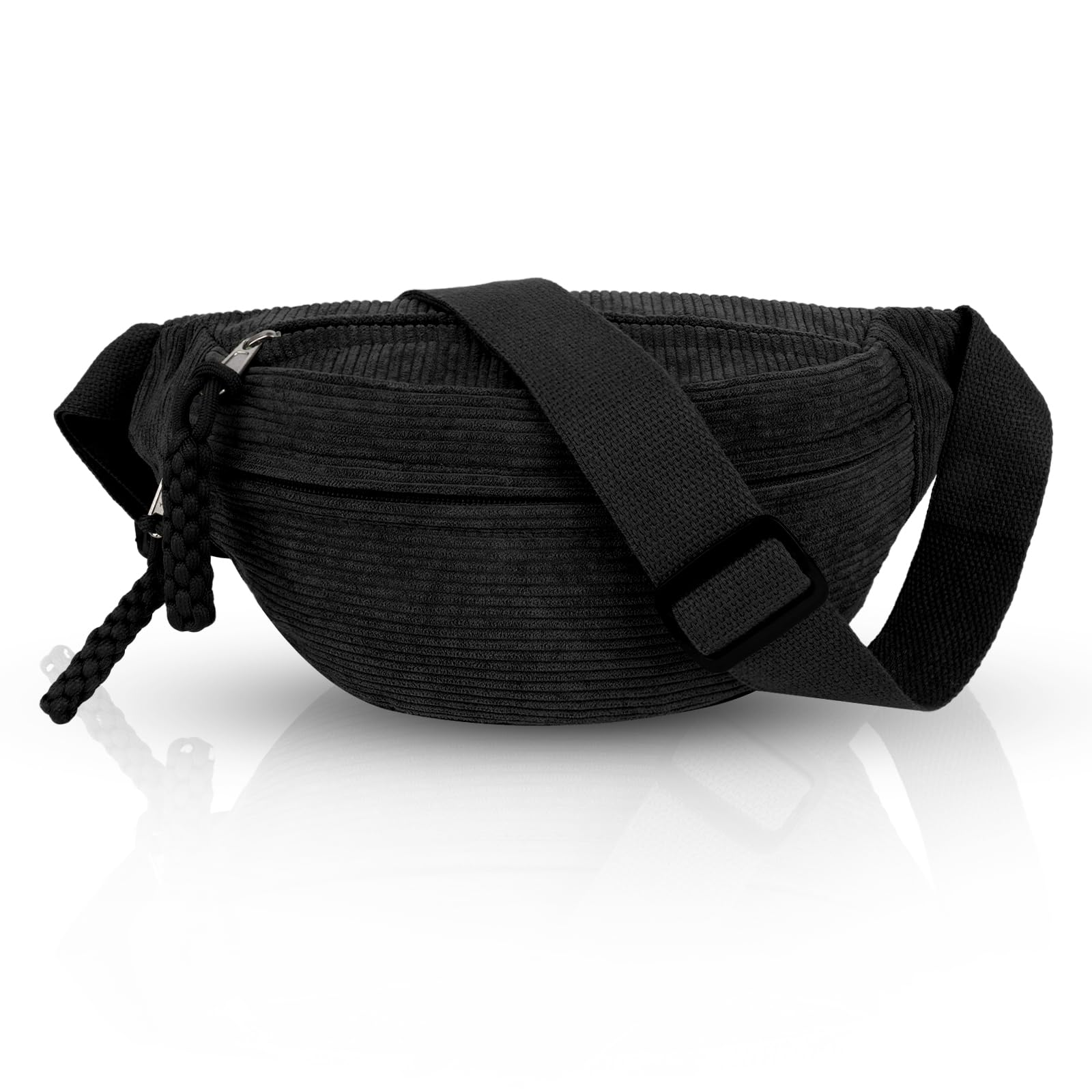 Bum Bag for Men and Women, Fashionable Belt Bag, Corduroy, Crossbody Bag, Women's Large, Shoulder Bag with Adjustable Shoulder Strap, Large Crossbody Bag for Travel, Sports, Hiking, Outdoor-image-39