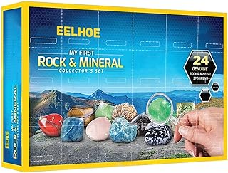 Christmas Countdown Advent Calendar Rocks Storage Gift, 24 Days Rocks Collection Countdown Calendar, Countdown Calendar Rocks Storage Gift Box, Funny Early Education Toys for Kids (Multicolor)