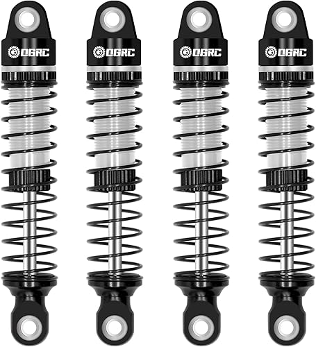 Miniatura 11 de OGRC 59mm Amortiguadores de aceite con rosca para TRX4M 1/18 RC Vehículos de oruga Piezas de mejora (Negro)