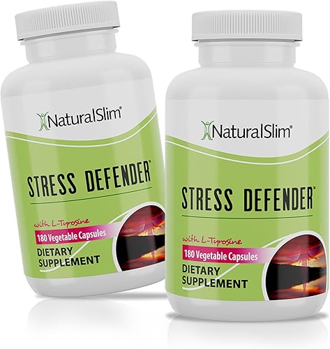 NaturalSlim Stress Defender Fórmula de apoyo para el cortisol y apoyo al estrés con vitamina B5 ácido pantoténico y suplemento de tirosina L, NaturalSlim Stress Defender Fórmula de apoyo para el cortisol y apoyo al estrés con vitamina B5 ácido pantoténico y suplemento de tirosina L,