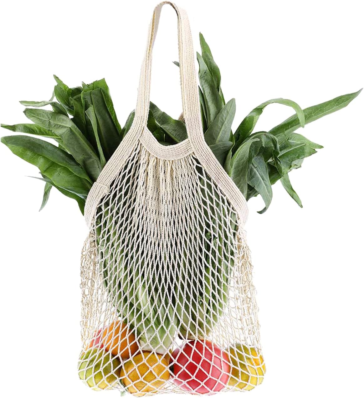 RETON Mesh Bag Organic Cotton String Shopping Tote Net Woven Reusable