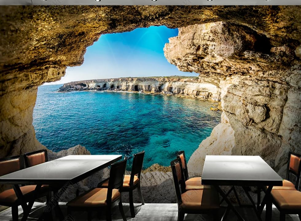 Poster géant mural salon paysage stéréoscopique mer pour chambre