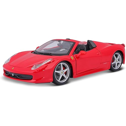 Bburago B18-26017 1:24 Scale Race and Play of The Ferrari 458 Spider Sports Car Die-Cast Model