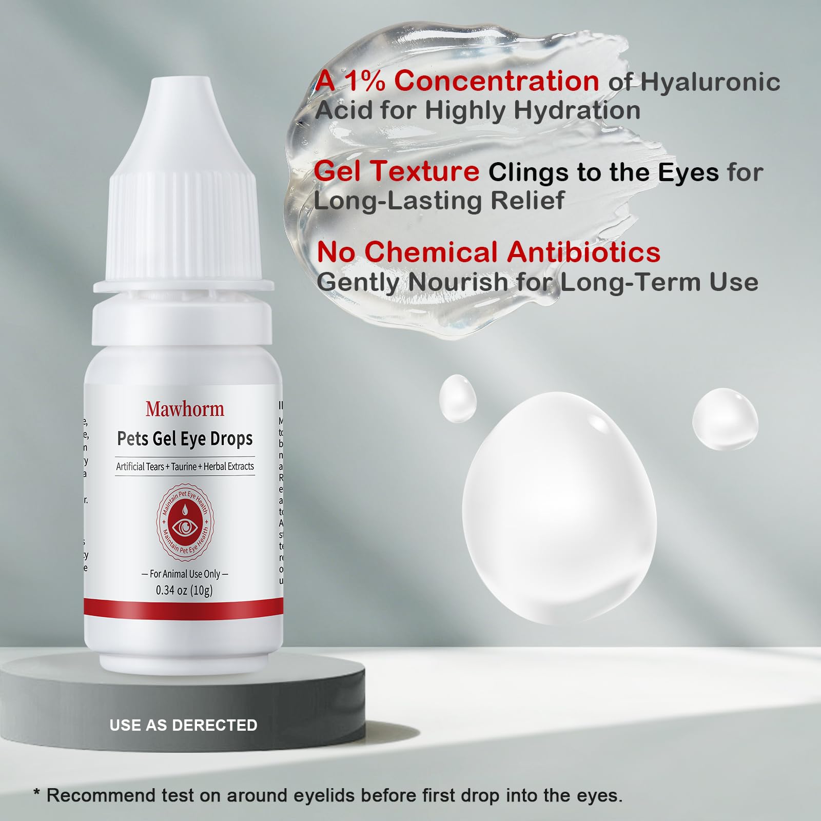 1% Hyaluronic Moisturizing Gel Eye Drops for Dogs & Cats - Gentle 0.34 oz — Amazon image 4