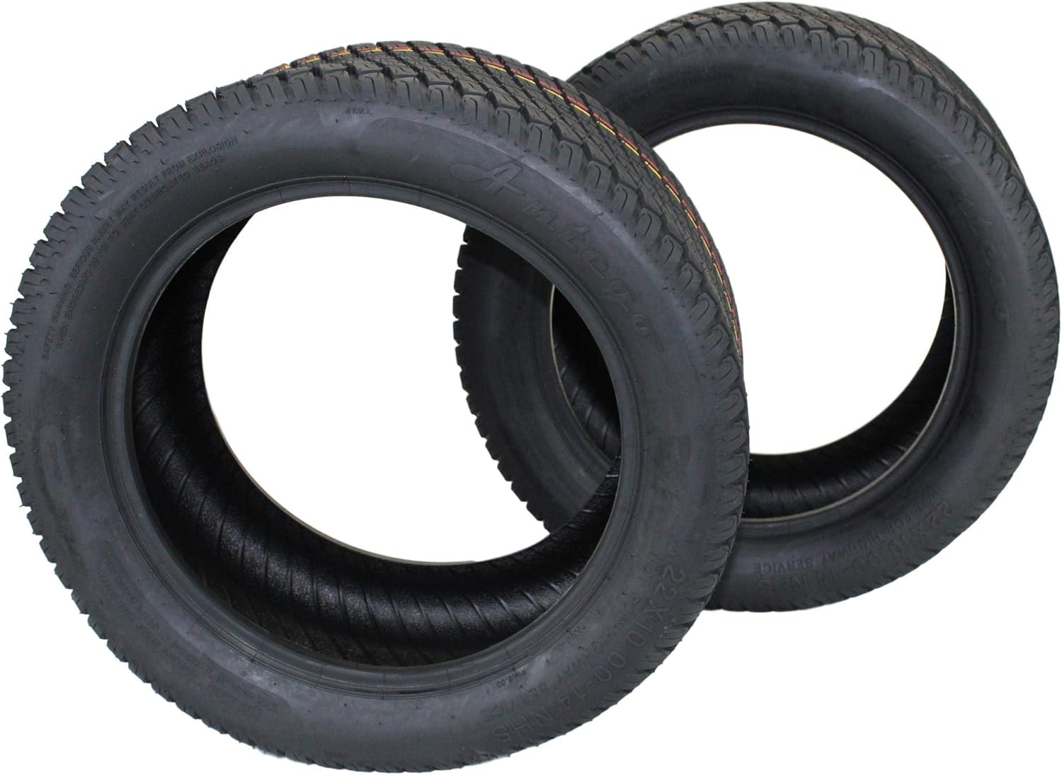 Antego Tire & Wheel (Set of 2) 22x10.00-14 Turf Tires for Lawn and Garden Mower