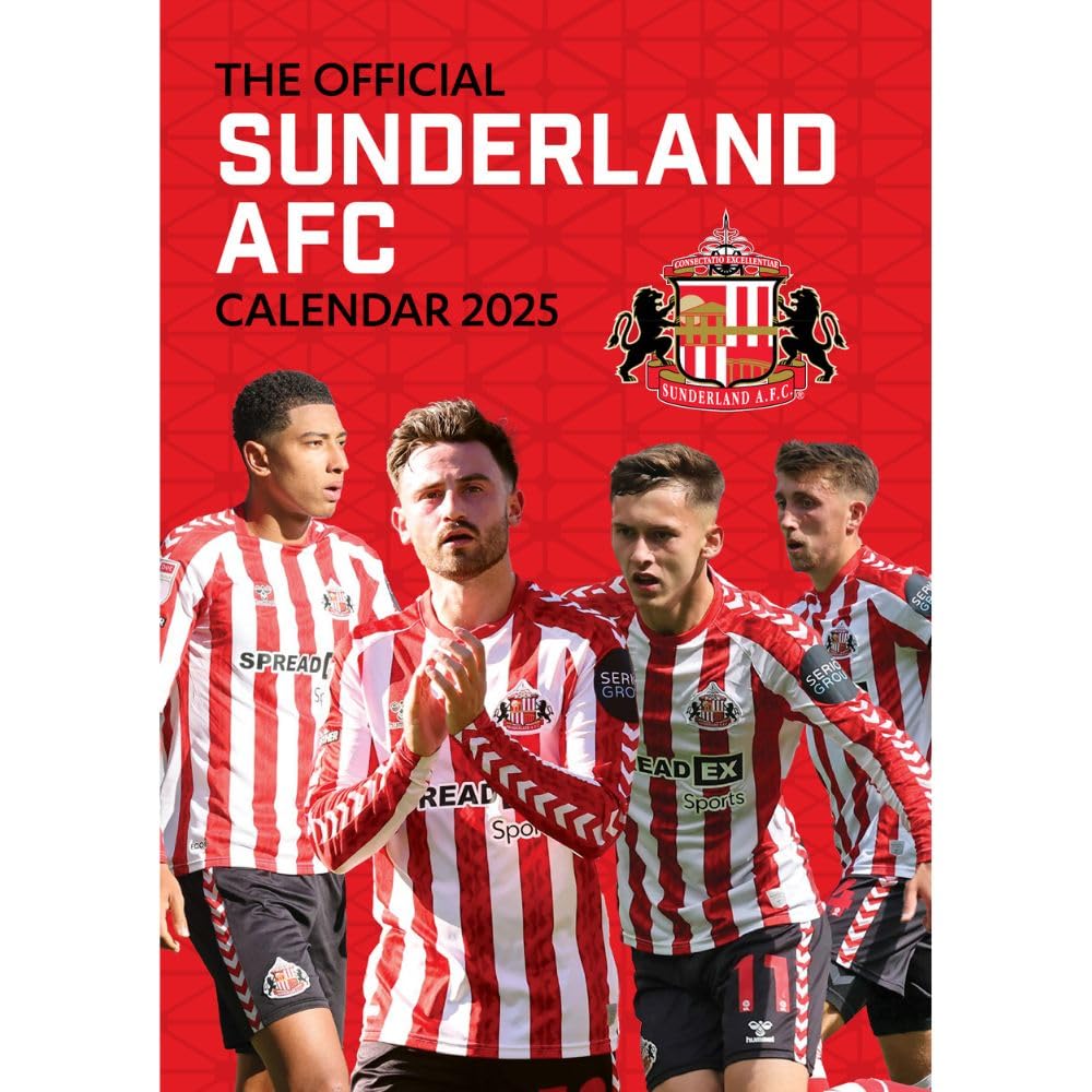 2025 Calendar Sunderland FC Month to View A3 Football Calendar Official Product