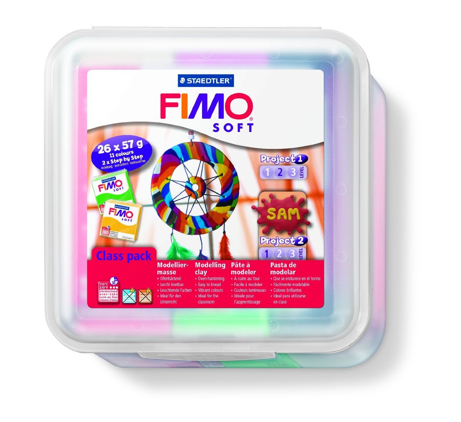 Assortiment de 12 couleurs de Pâte Fimo Soft Pastel - Perles & Co