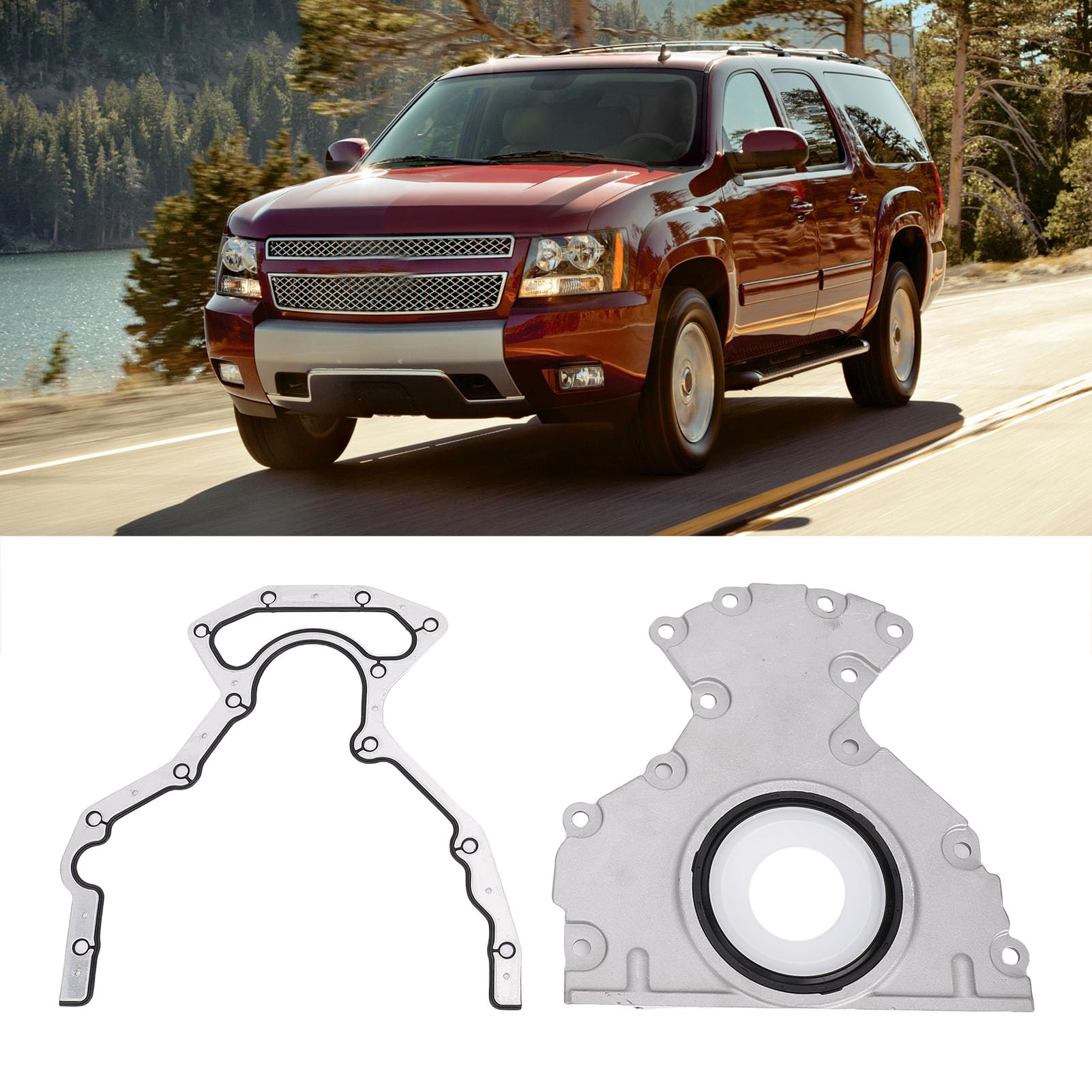 Kit copertura principale posteriore con guarnizione e bulloni per perdite di olio motore V8 4 8L 5 3L 6 0L 6 2L e garanzia di sostituzione delle prestazioni per CTS V e altro