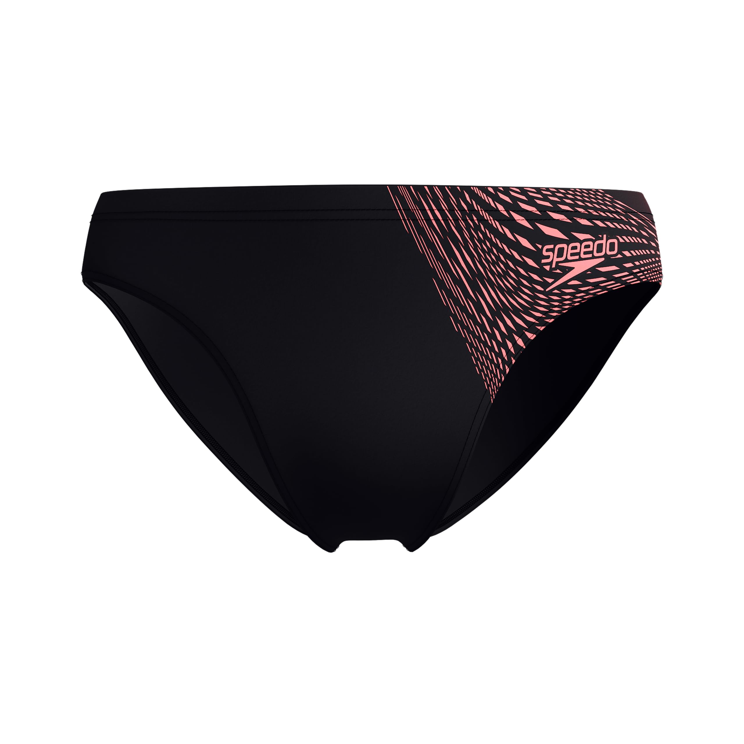 Speedo Herren-Badehose mit Medley-Logo, 7 cm, Schwarz und Korallenrot